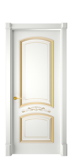 Багет 13 ДГ | Белая эмаль патина золото