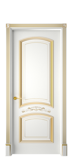 Багет 13 ДГ | Белая эмаль патина золото