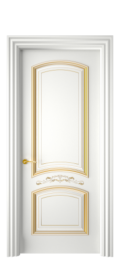 Багет 13 ДГ | Белая эмаль патина золото