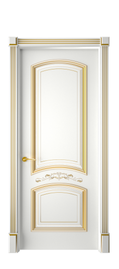 Багет 13 ДГ | Белая эмаль патина золото