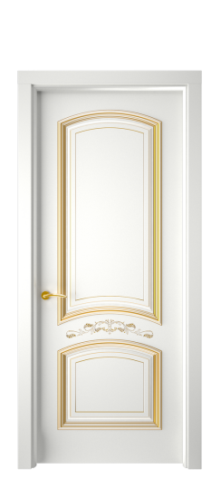 Багет 13 ДГ | Белая эмаль патина золото