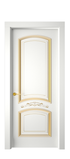 Багет 13 ДГ | Белая эмаль патина золото