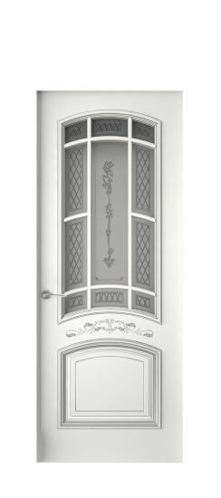 Багет 13 ДО | Белая эмаль патина серебро