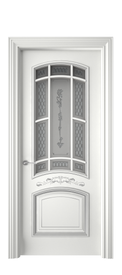 Багет 13 ДО | Белая эмаль патина серебро