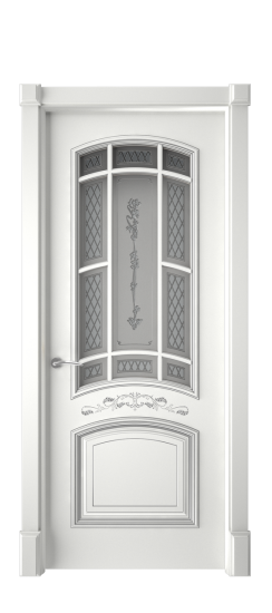 Багет 13 ДО | Белая эмаль патина серебро