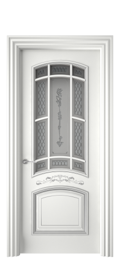 Багет 13 ДО | Белая эмаль патина серебро