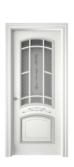 Багет 13 ДО | Белая эмаль патина серебро