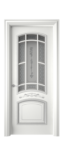 Багет 13 ДО | Белая эмаль патина серебро