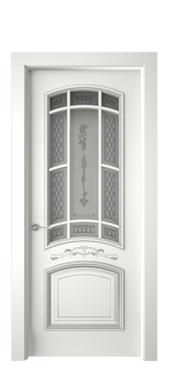 Багет 13 ДО | Белая эмаль патина серебро