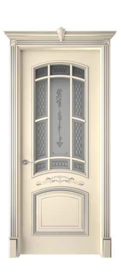 Багет 13 ДО | Слоновая кость патина серебро