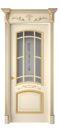 Багет 13 ДО | Слоновая кость патина золото