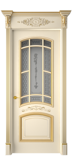 Багет 13 ДО | Слоновая кость патина золото