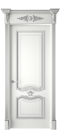 Багет 14 ДГ | Белая эмаль патина серебро