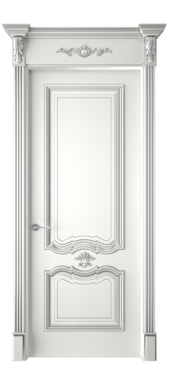 Багет 14 ДГ | Белая эмаль патина серебро