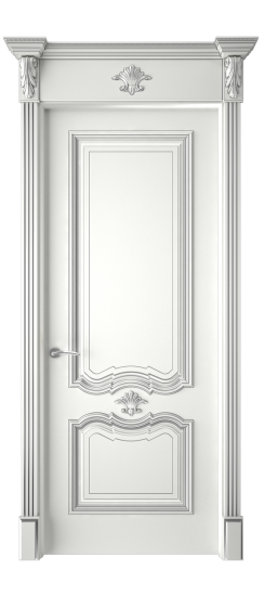 Багет 14 ДГ | Белая эмаль патина серебро