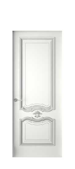 Багет 14 ДГ | Белая эмаль патина серебро