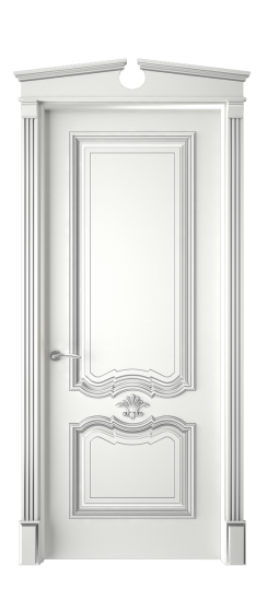 Багет 14 ДГ | Белая эмаль патина серебро