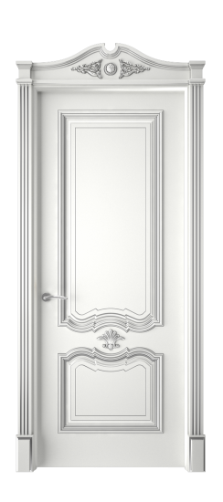 Багет 14 ДГ | Белая эмаль патина серебро