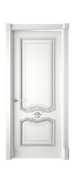 Багет 14 ДГ | Белая эмаль патина серебро