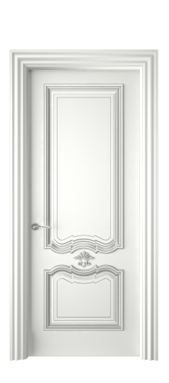 Багет 14 ДГ | Белая эмаль патина серебро