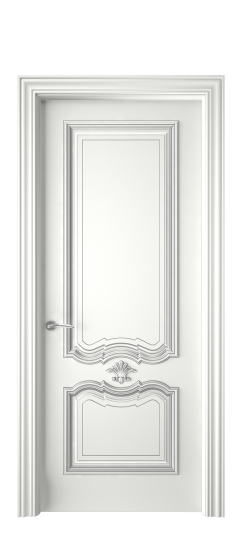 Багет 14 ДГ | Белая эмаль патина серебро