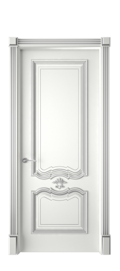 Багет 14 ДГ | Белая эмаль патина серебро