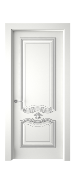 Багет 14 ДГ | Белая эмаль патина серебро