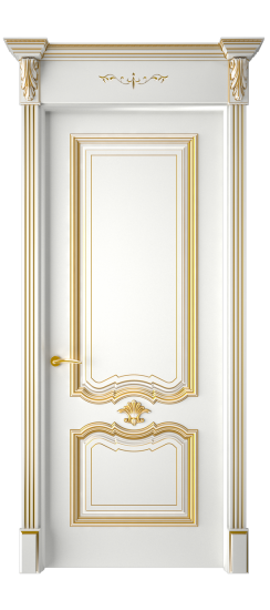 Багет 14 ДГ | Белая эмаль патина золото