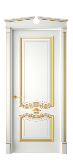 Багет 14 ДГ | Белая эмаль патина золото