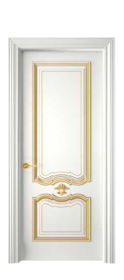 Багет 14 ДГ | Белая эмаль патина золото