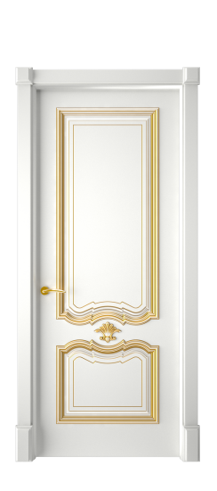 Багет 14 ДГ | Белая эмаль патина золото