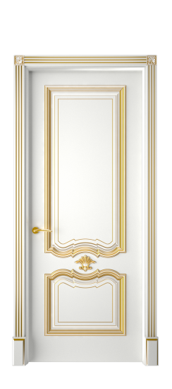 Багет 14 ДГ | Белая эмаль патина золото