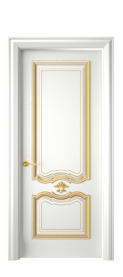 Багет 14 ДГ | Белая эмаль патина золото