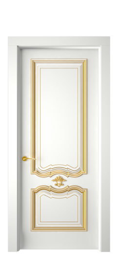 Багет 14 ДГ | Белая эмаль патина золото