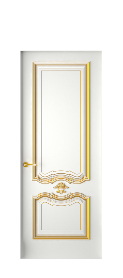 Багет 14 ДГ | Белая эмаль патина золото