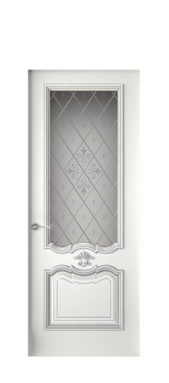 Багет 14 ДО | Белая эмаль патина серебро