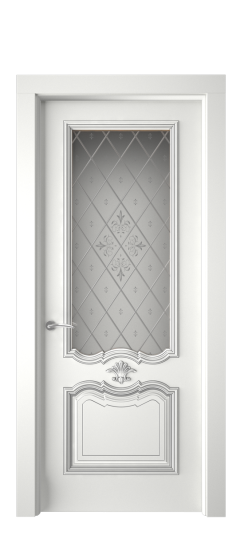 Багет 14 ДО | Белая эмаль патина серебро