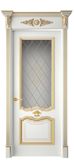 Багет 14 ДО | Белая эмаль патина золото