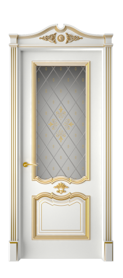 Багет 14 ДО | Белая эмаль патина золото