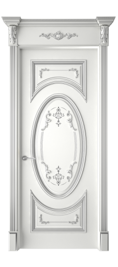 Багет 15 ДГ | Белая эмаль патина серебро