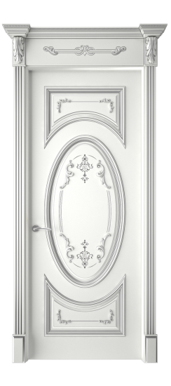 Багет 15 ДГ | Белая эмаль патина серебро