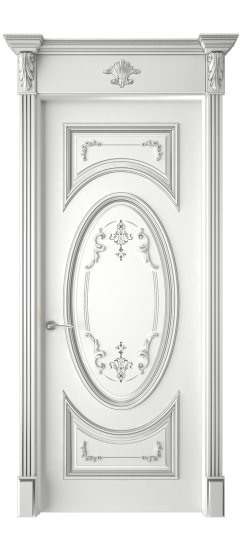 Багет 15 ДГ | Белая эмаль патина серебро