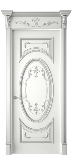 Багет 15 ДГ | Белая эмаль патина серебро