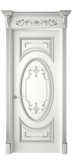 Багет 15 ДГ | Белая эмаль патина серебро