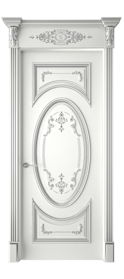 Багет 15 ДГ | Белая эмаль патина серебро