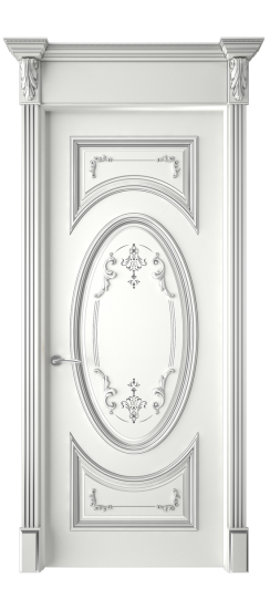 Багет 15 ДГ | Белая эмаль патина серебро