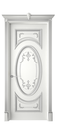 Багет 15 ДГ | Белая эмаль патина серебро