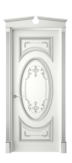 Багет 15 ДГ | Белая эмаль патина серебро