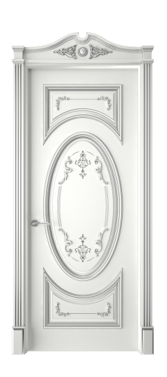 Багет 15 ДГ | Белая эмаль патина серебро