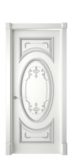 Багет 15 ДГ | Белая эмаль патина серебро